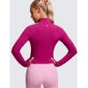 imageCRZ YOGA Womens Butterluxe Long Sleeve Workout Shirts Half Quarter Zip Sweatshirt Athletic Crop Tops Collared TShirtsMagenta Purple