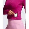 imageCRZ YOGA Womens Butterluxe Long Sleeve Workout Shirts Half Quarter Zip Sweatshirt Athletic Crop Tops Collared TShirtsMagenta Purple