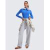 imageCRZ YOGA Womens Butterluxe Long Sleeve Workout Shirts Half Quarter Zip Sweatshirt Athletic Crop Tops Collared TShirtsSparkle Blue