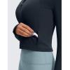 imageCRZ YOGA Womens Butterluxe Long Sleeve Workout Shirts Half Quarter Zip Sweatshirt Athletic Crop Tops Collared TShirtsTrue Navy