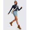 imageCRZ YOGA Womens Butterluxe Long Sleeve Workout Shirts Half Quarter Zip Sweatshirt Athletic Crop Tops Collared TShirtsTrue Navy