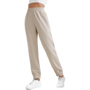 imageCRZ YOGA SoftAura Sweatpants Women Modal Joggers High Waisted Lounge Travel Casual Sweat Pants with Pockets Cinch BottomMojave Tan