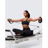 imageCRZ YOGA Butterlift Double Lined Square Neck Sports Bras for Women  Wireless VShaped Racerback Workout Yoga Top Non PaddedBlack