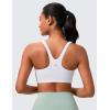 imageCRZ YOGA Butterlift Double Lined Square Neck Sports Bras for Women  Wireless VShaped Racerback Workout Yoga Top Non PaddedWhite