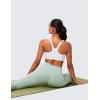 imageCRZ YOGA Butterlift Double Lined Square Neck Sports Bras for Women  Wireless VShaped Racerback Workout Yoga Top Non PaddedWhite