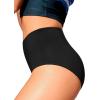 imageCRZ YOGA Womens High Waisted Bikini Bottom Tummy Control Bathing Suit Swimsuit Full Coverage Swim BriefsBlack