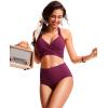 imageCRZ YOGA Womens High Waisted Bikini Bottom Tummy Control Bathing Suit Swimsuit Full Coverage Swim BriefsFuchsia