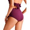imageCRZ YOGA Womens High Waisted Bikini Bottom Tummy Control Bathing Suit Swimsuit Full Coverage Swim BriefsFuchsia