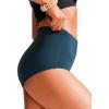 imageCRZ YOGA Womens High Waisted Bikini Bottom Tummy Control Bathing Suit Swimsuit Full Coverage Swim BriefsInsignia Blue