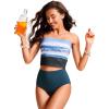 imageCRZ YOGA Womens High Waisted Bikini Bottom Tummy Control Bathing Suit Swimsuit Full Coverage Swim BriefsInsignia Blue