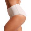 imageCRZ YOGA Womens High Waisted Bikini Bottom Tummy Control Bathing Suit Swimsuit Full Coverage Swim BriefsMilky White Bone