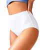 imageCRZ YOGA Womens High Waisted Bikini Bottom Tummy Control Bathing Suit Swimsuit Full Coverage Swim BriefsWhite