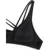imageCRZ YOGA Womens V Neck Bikini Tops Twist Front Bathing Suit Criss Cross Back Swimsuit PaddedBlack