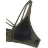 imageCRZ YOGA Womens V Neck Bikini Tops Twist Front Bathing Suit Criss Cross Back Swimsuit PaddedDark Olive
