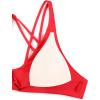 imageCRZ YOGA Womens V Neck Bikini Tops Twist Front Bathing Suit Criss Cross Back Swimsuit PaddedDeep Red