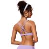 imageCRZ YOGA Womens V Neck Bikini Tops Twist Front Bathing Suit Criss Cross Back Swimsuit PaddedElfin Purple