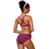 imageCRZ YOGA Womens V Neck Bikini Tops Twist Front Bathing Suit Criss Cross Back Swimsuit PaddedFuchsia