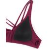 imageCRZ YOGA Womens V Neck Bikini Tops Twist Front Bathing Suit Criss Cross Back Swimsuit PaddedFuchsia
