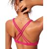 imageCRZ YOGA Womens V Neck Bikini Tops Twist Front Bathing Suit Criss Cross Back Swimsuit PaddedGranita Pink