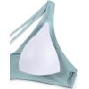 imageCRZ YOGA Womens V Neck Bikini Tops Twist Front Bathing Suit Criss Cross Back Swimsuit PaddedLight Grayish Blue