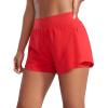 imageCRZ YOGA Double Layer Running Shorts for Women 3quot High Waisted 2 in 1 for Athletic Tennis Workout with Zip PocketsDeep Red