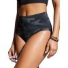imageCRZ YOGA Womens High Waisted Bikini Bottom Tummy Control Bathing Suit Swimsuit Full Coverage Swim BriefsJungle Camouflage Gray
