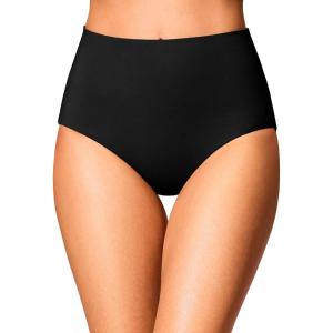 imageCRZ YOGA Womens High Waisted Bikini Bottom Tummy Control Bathing Suit Swimsuit Full Coverage Swim BriefsBlack