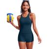 imageCRZ YOGA Racerback Tankini Tops for Women High Neck Modest Bathing Swim Suits Sporty Tank Only No BottomInsignia Blue
