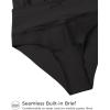 imageCRZ YOGA Womens 6 Swim Board Shorts High Waisted Quick Dry Bathing Bottoms Swimsuit Trunks with Liner and PocketsBlack