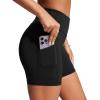 imageCRZ YOGA Womens 6 Swim Board Shorts High Waisted Quick Dry Bathing Bottoms Swimsuit Trunks with Liner and PocketsBlack