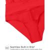 imageCRZ YOGA Womens 6 Swim Board Shorts High Waisted Quick Dry Bathing Bottoms Swimsuit Trunks with Liner and PocketsDeep Red