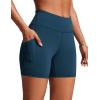imageCRZ YOGA Womens 6 Swim Board Shorts High Waisted Quick Dry Bathing Bottoms Swimsuit Trunks with Liner and PocketsInsignia Blue
