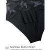 imageCRZ YOGA Womens 6 Swim Board Shorts High Waisted Quick Dry Bathing Bottoms Swimsuit Trunks with Liner and PocketsJungle Camouflage Gray