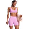 imageCRZ YOGA Womens 6 Swim Board Shorts High Waisted Quick Dry Bathing Bottoms Swimsuit Trunks with Liner and PocketsVita Pink