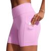 imageCRZ YOGA Womens 6 Swim Board Shorts High Waisted Quick Dry Bathing Bottoms Swimsuit Trunks with Liner and PocketsVita Pink