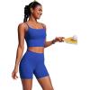 imageCRZ YOGA Womens 6 Swim Board Shorts High Waisted Quick Dry Bathing Bottoms Swimsuit Trunks with Liner and PocketsWaves Blue