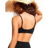 imageCRZ YOGA Womens Bikini Top AC Adjustable Spaghetti Straps Bathing Suit Scoop Neck Padded Swimsuit BraBlack