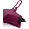 imageCRZ YOGA Womens Bikini Top AC Adjustable Spaghetti Straps Bathing Suit Scoop Neck Padded Swimsuit BraFuchsia