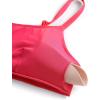 imageCRZ YOGA Womens Bikini Top AC Adjustable Spaghetti Straps Bathing Suit Scoop Neck Padded Swimsuit BraMagenta