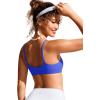 imageCRZ YOGA Womens Bikini Top AC Adjustable Spaghetti Straps Bathing Suit Scoop Neck Padded Swimsuit BraMilky Way Purple