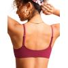 imageCRZ YOGA Womens Bikini Top AC Adjustable Spaghetti Straps Bathing Suit Scoop Neck Padded Swimsuit BraPomegranate