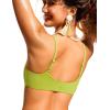 imageCRZ YOGA Womens Bikini Top AC Adjustable Spaghetti Straps Bathing Suit Scoop Neck Padded Swimsuit BraPrimrose Yellow