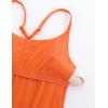 imageCRZ YOGA Womens One Piece Swimsuits Modest Swim Dress Tummy Control Adjustable YBack Straps Athletic Bathing Suit SwimwearCoral