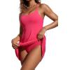 imageCRZ YOGA Womens One Piece Swimsuits Modest Swim Dress Tummy Control Adjustable YBack Straps Athletic Bathing Suit SwimwearMagenta