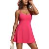 imageCRZ YOGA Womens One Piece Swimsuits Modest Swim Dress Tummy Control Adjustable YBack Straps Athletic Bathing Suit SwimwearMagenta