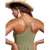 imageCRZ YOGA Womens One Piece Swimsuits Modest Swim Dress Tummy Control Adjustable YBack Straps Athletic Bathing Suit SwimwearMoss Green