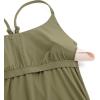 imageCRZ YOGA Womens One Piece Swimsuits Modest Swim Dress Tummy Control Adjustable YBack Straps Athletic Bathing Suit SwimwearMoss Green