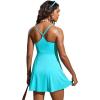 imageCRZ YOGA Womens One Piece Swimsuits Modest Swim Dress Tummy Control Adjustable YBack Straps Athletic Bathing Suit SwimwearTurquoise