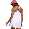 imageCRZ YOGA Womens One Piece Swimsuits Modest Swim Dress Tummy Control Adjustable YBack Straps Athletic Bathing Suit SwimwearWhite