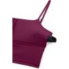 imageCRZ YOGA Womens Scoop Neck Bikini Tops U Back Longline Swimsuit Adjustable Spaghetti Straps Bathing Suit Crop TankiniFuchsia